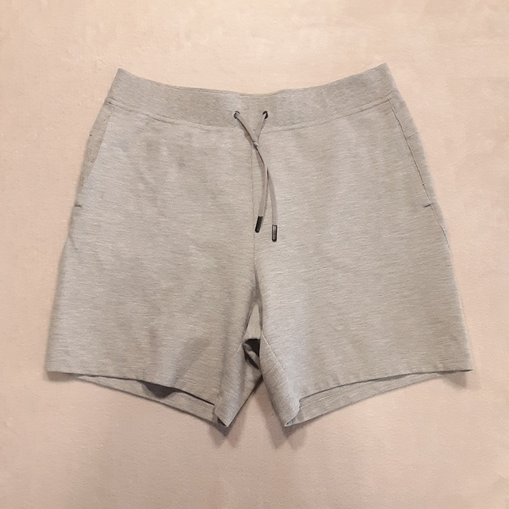 VRST Mens Rest & Recovery Drawstring Shorts XL Gray 7" Inseam